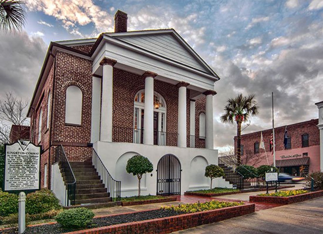 Conway, SC - Conway City Hall on a Cloudy Day